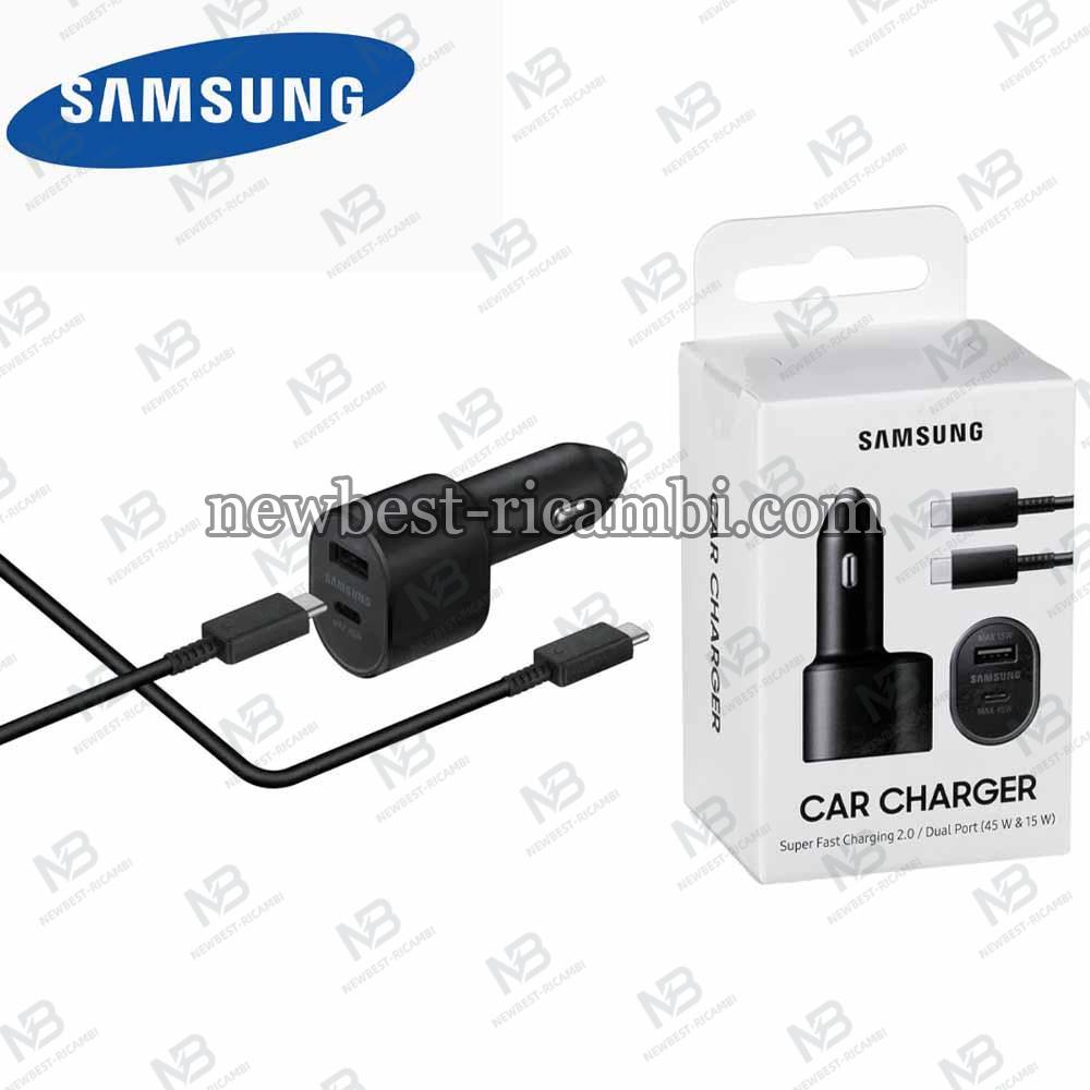 Samsung Fast car charger with 2 ports black in blister