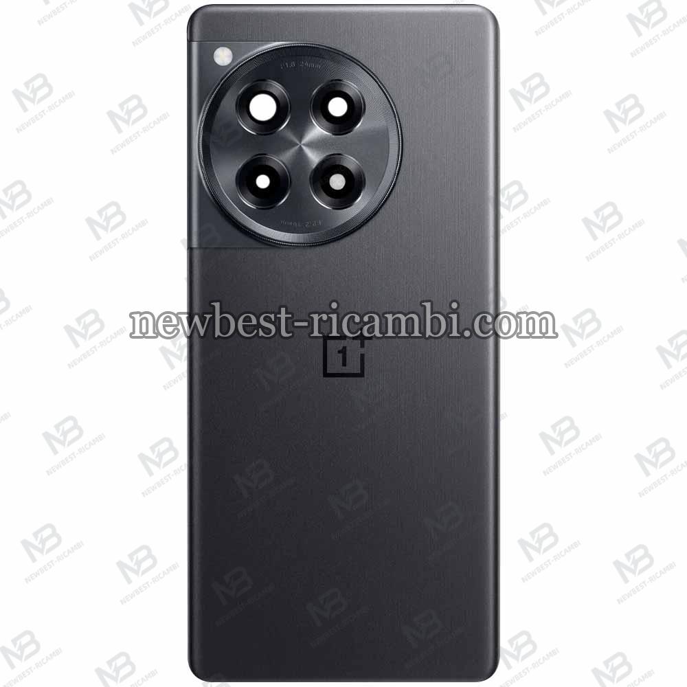 One Plus 12R Back Cover + Camera Glass Black