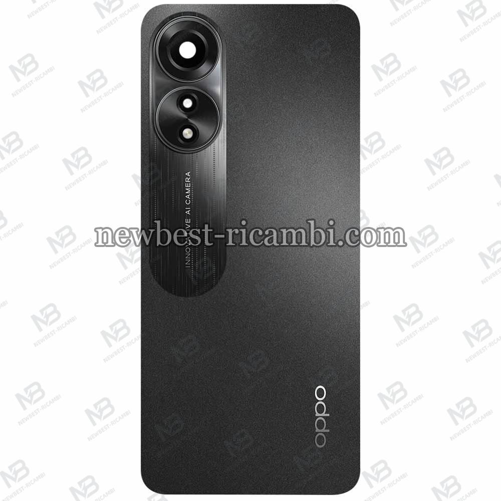 Oppo A78 4G (CPH2565) Back Cover + Camera Glass Black