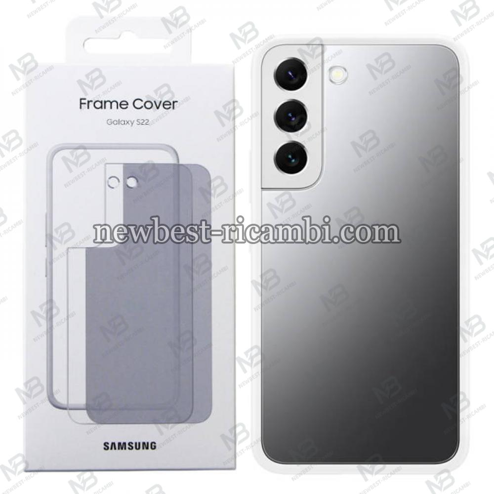 Samsung Galaxy S22 S901 Frame Cover Mirror White Original Service Pack