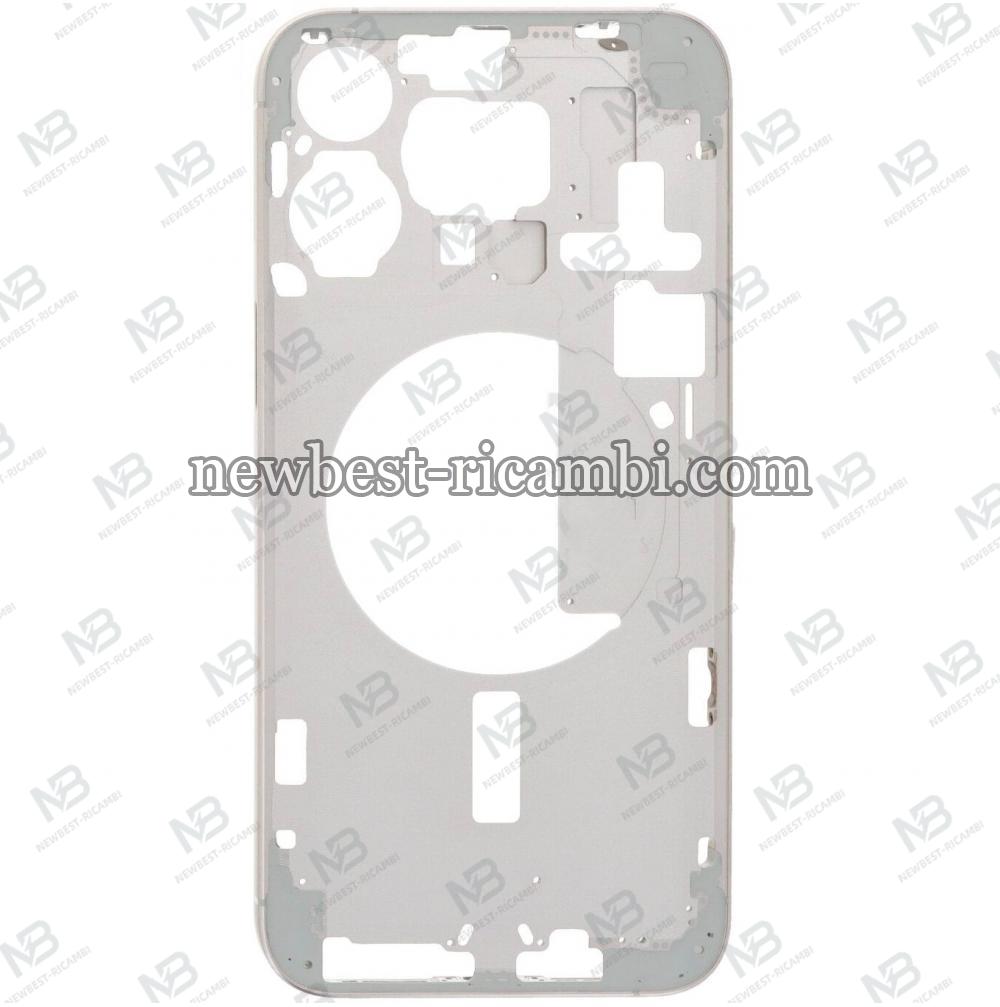 iPhone 15 Pro Max Middle Frame + Side Key White