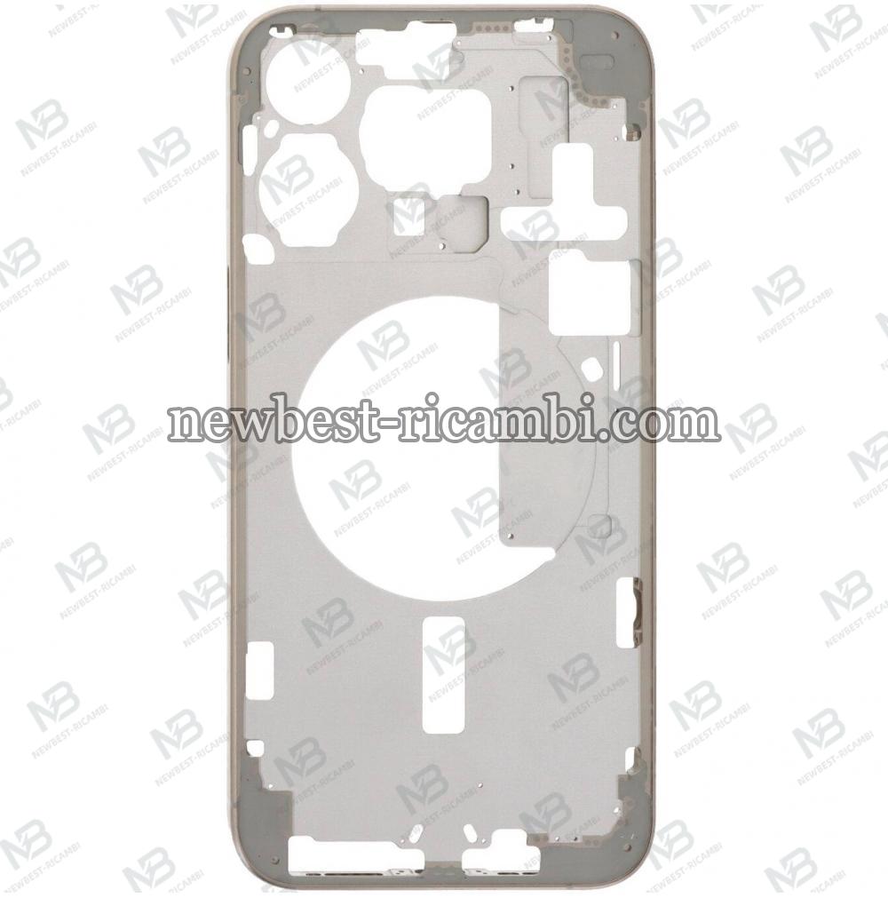 iPhone 15 Pro Max Middle Frame + Side Key Natural Titanium