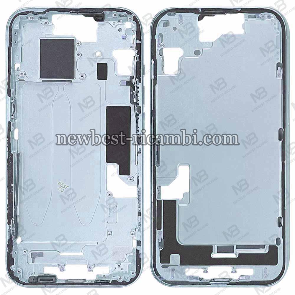 iPhone 15 Middle Frame + Side Key Dissembled Blue Grade A Original
