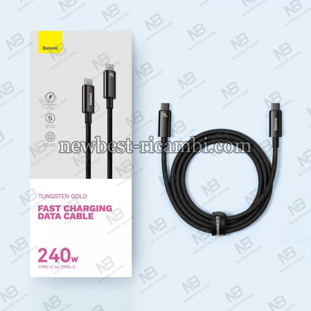 USB-C to USB-C Cable Baseus Tungsten Gold 240W 3M Black CAWJ040201 In Blister