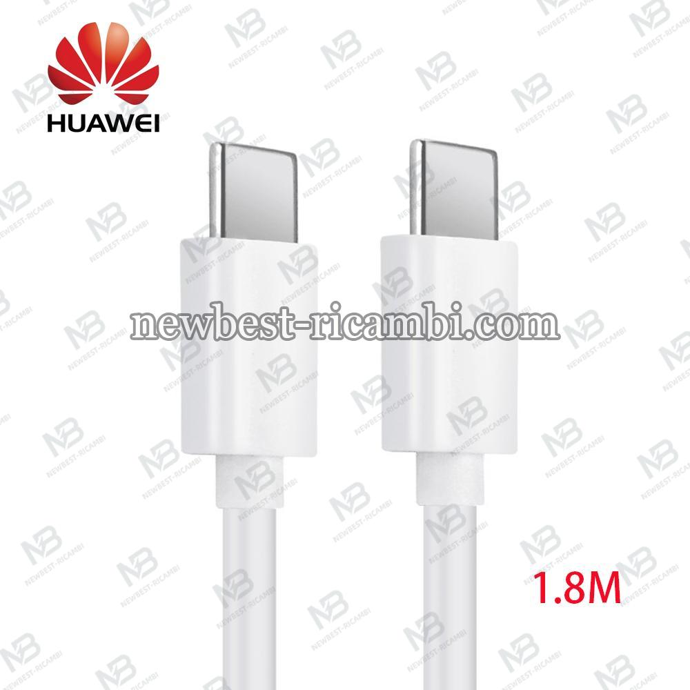 USB-C to USB-C Cable Huawei 66W 3.3A 1.8M White 04071375 Bulk