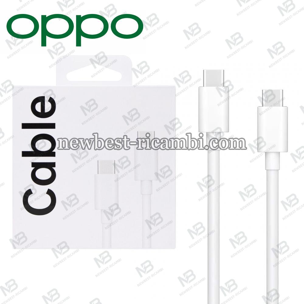 USB-C to USB-C Cable Oppo DL149 65W 8A 1M White In Blister