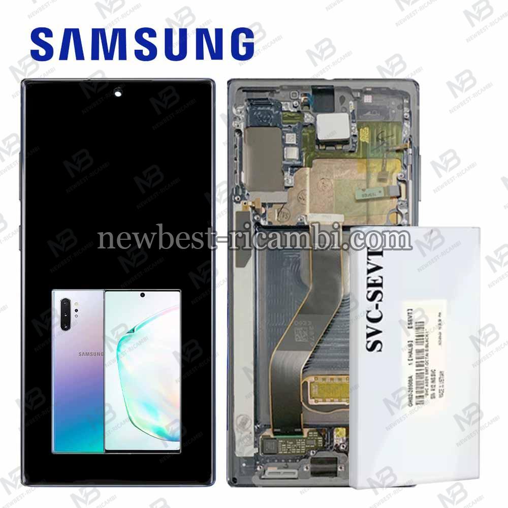 Samsung Galaxy Note 10 Plus N975 / N976 Touch + Lcd + Frame Aurora Glow Silver Service Pack