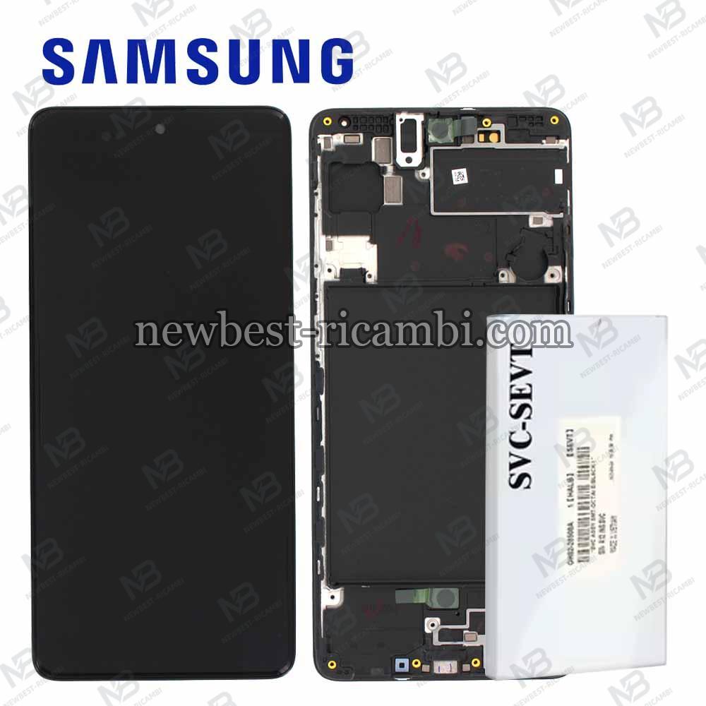 Samsung Galaxy A71 A715f Touch+Lcd+Frame Black Service Pack