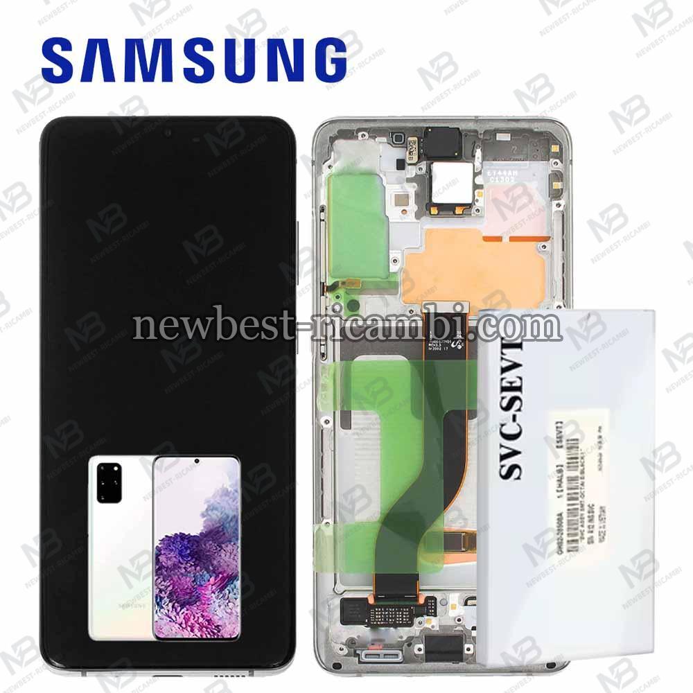 Samsung Galaxy S20 Plus G985 G986 Touch + Lcd + Frame White Service Pack