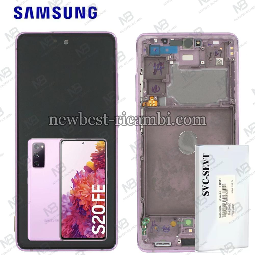 Samsung Galaxy S20 FE G780 Touch + Lcd + Frame Purple Service Pack