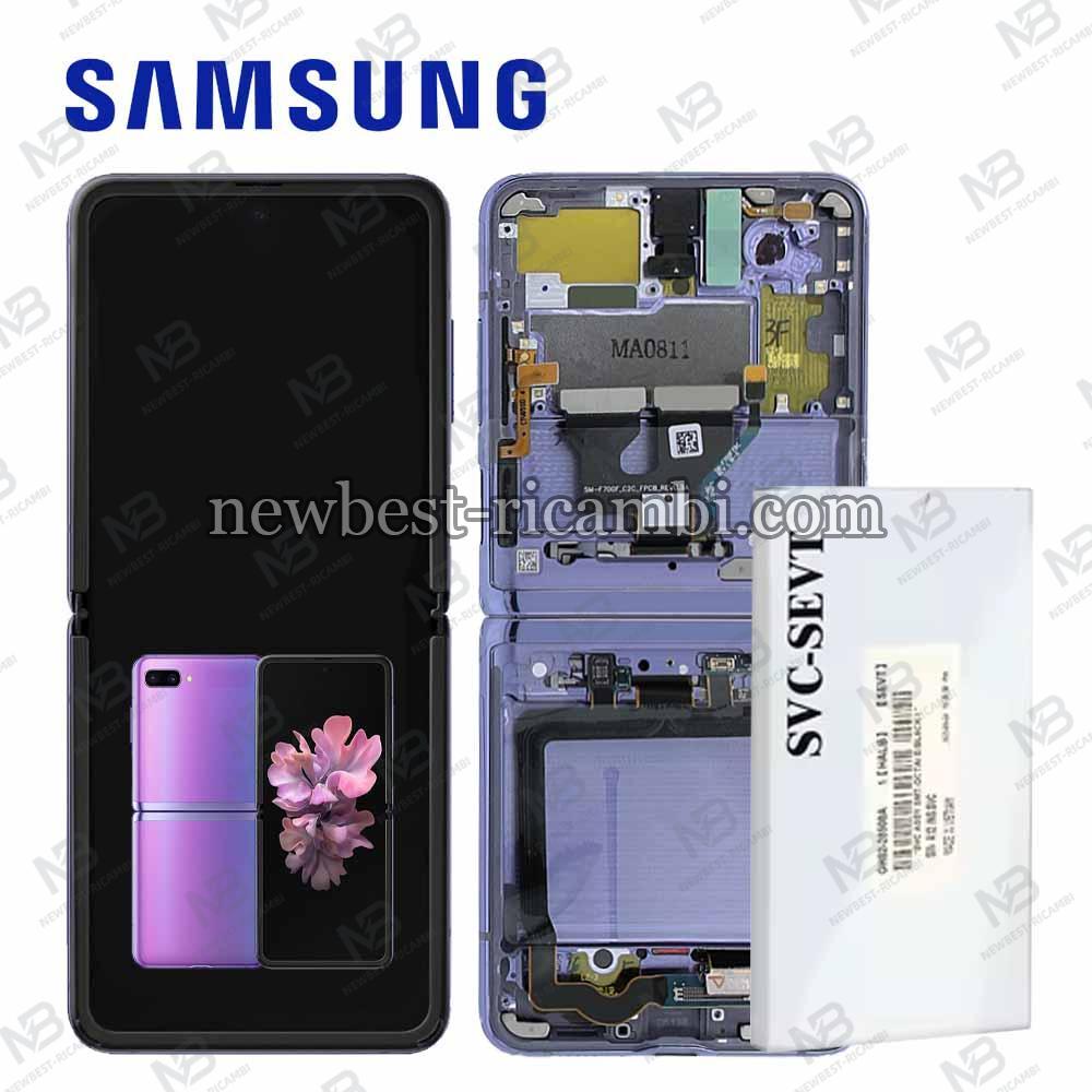 Samsung Galaxy Z Flip F700 Touch + Lcd + Frame Violet Service Pack