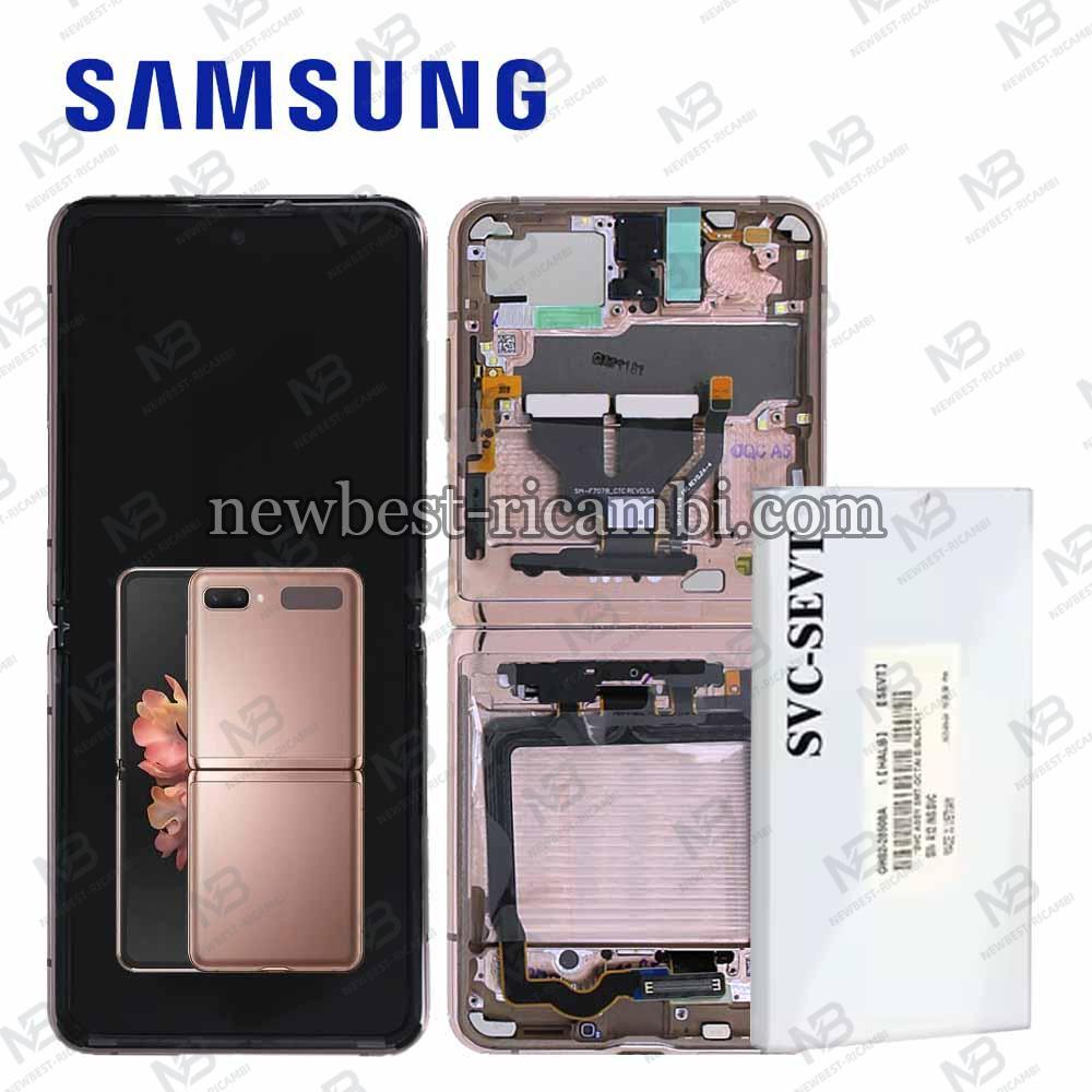 Samsung Galaxy Z Flip 5G F707 Touch+Lcd+Frame Bronze Service Pack