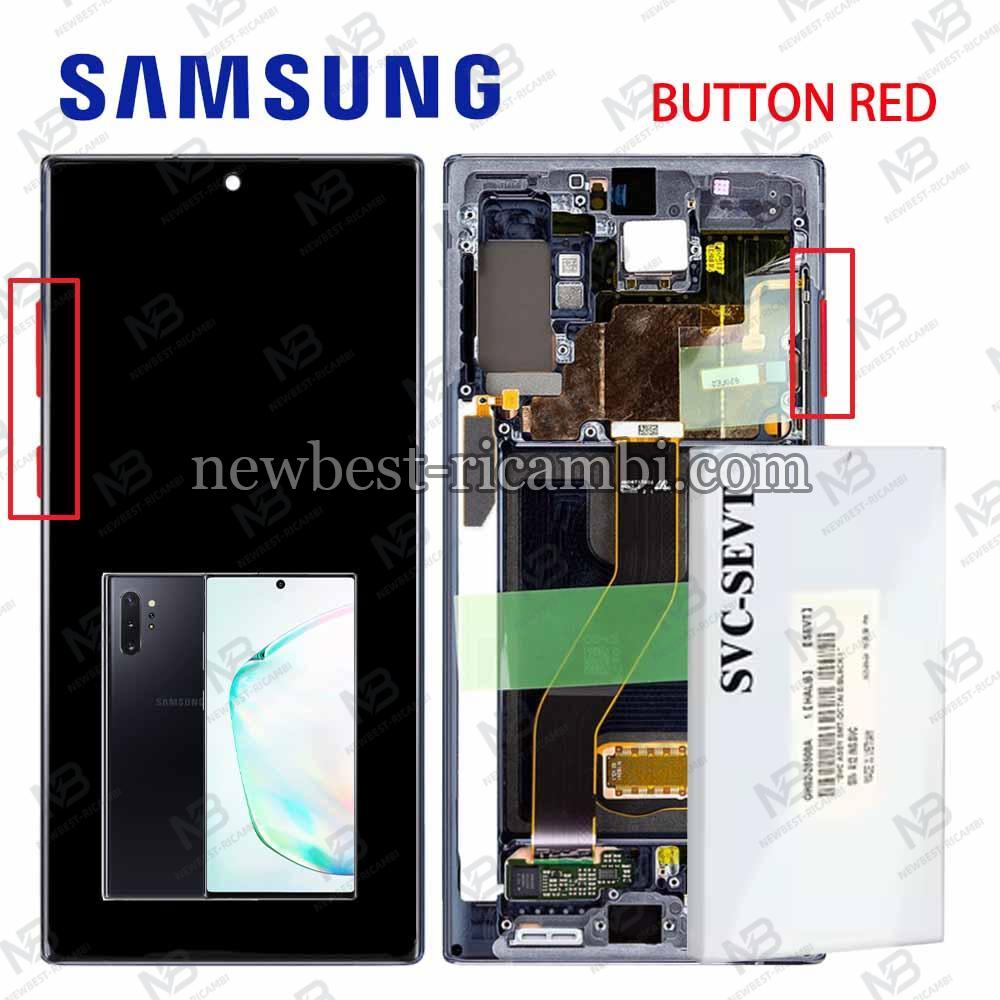 Samsung Galaxy Note 10 Plus N975 / N976 Touch + Lcd + Frame Black With Red Button Service Pack