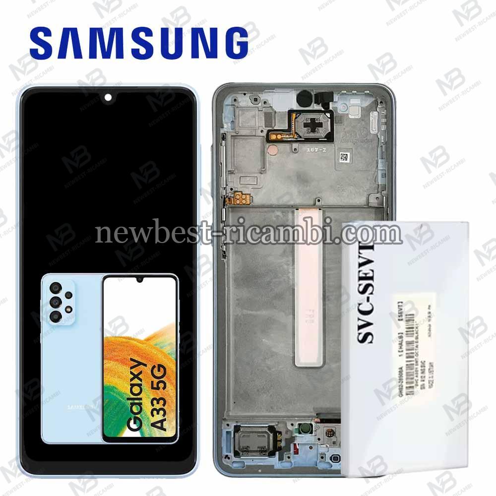 Samsung Galaxy A336 A33 5G Touch + Lcd + Frame Blue Service Pack