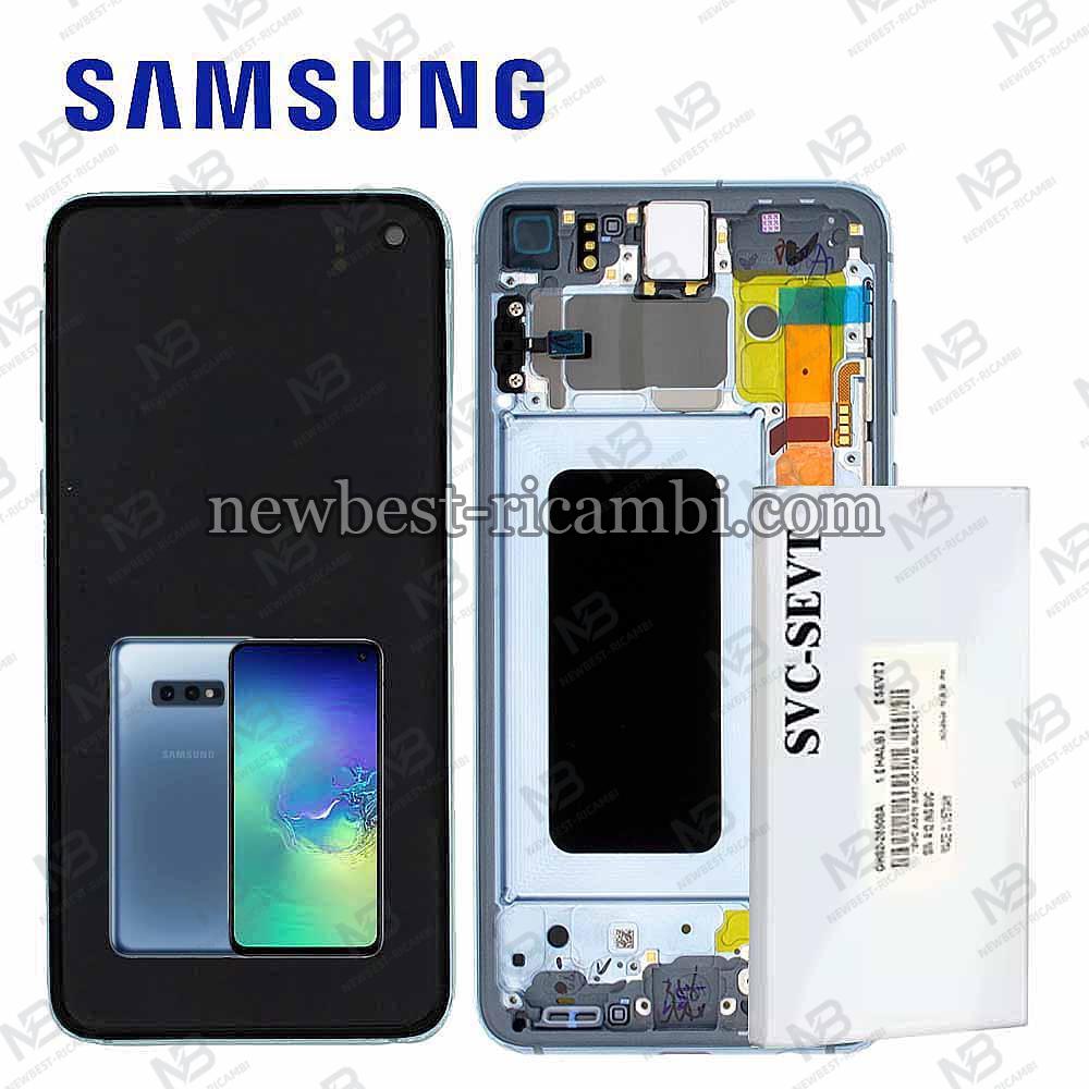 Samsung Galaxy S10e G970f Touch+Lcd+Frame Blue Service Pack