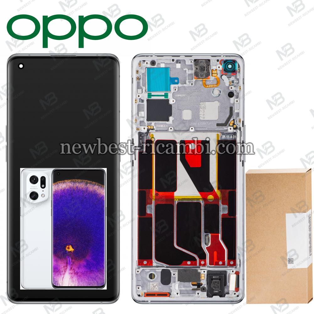 Oppo Find X5 5G (CPH2307) Touch + Lcd + Frame White Service Pack