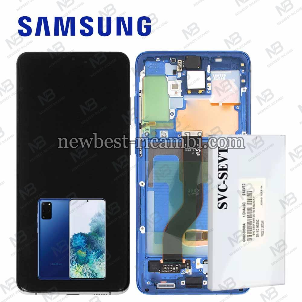 Samsung Galaxy S20 Plus G985 G986 Touch + Lcd + Frame Aura Blue Service Pack