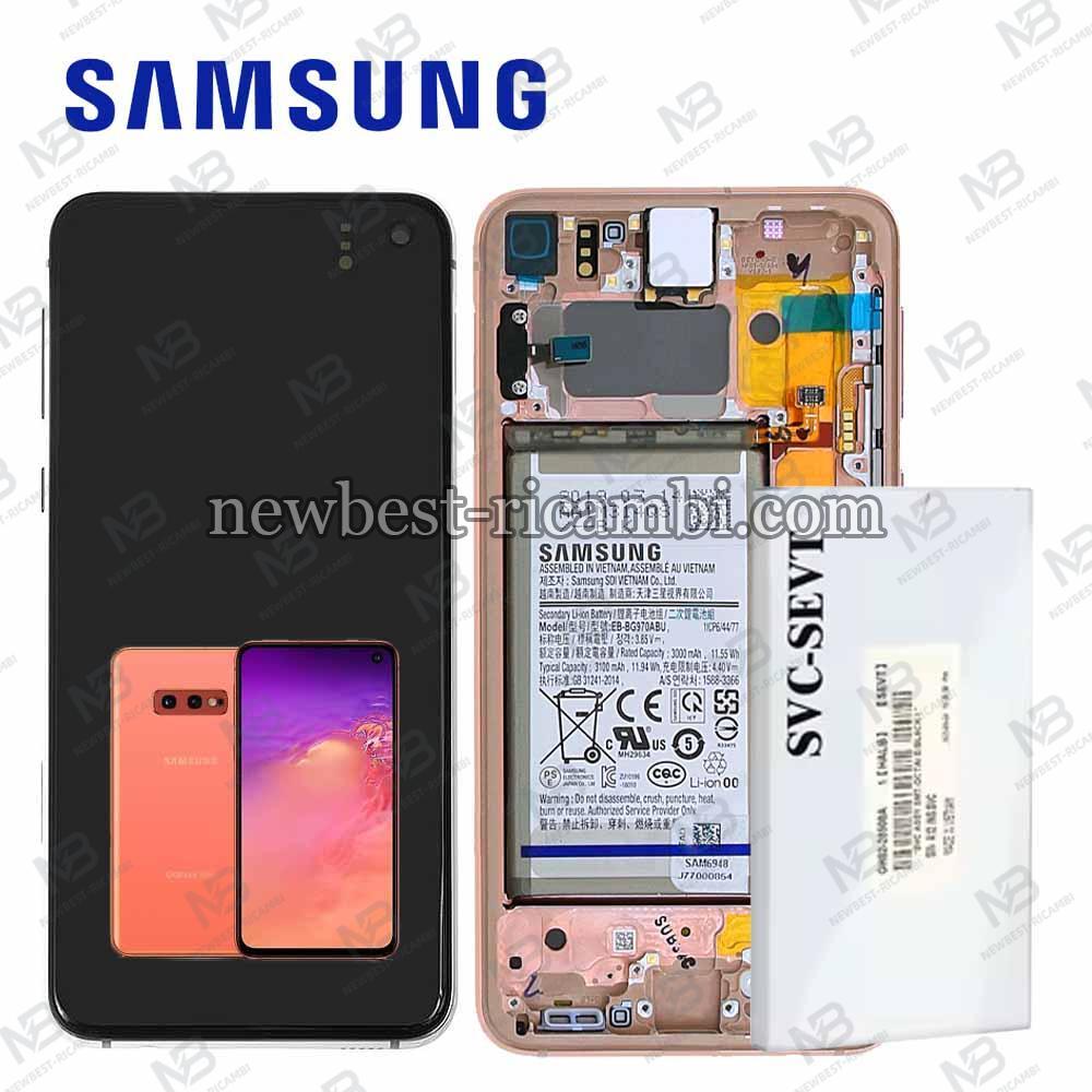 Samsung Galaxy S10e G970f Touch + Lcd + Frame Battery Pink Rosegold Service Pack