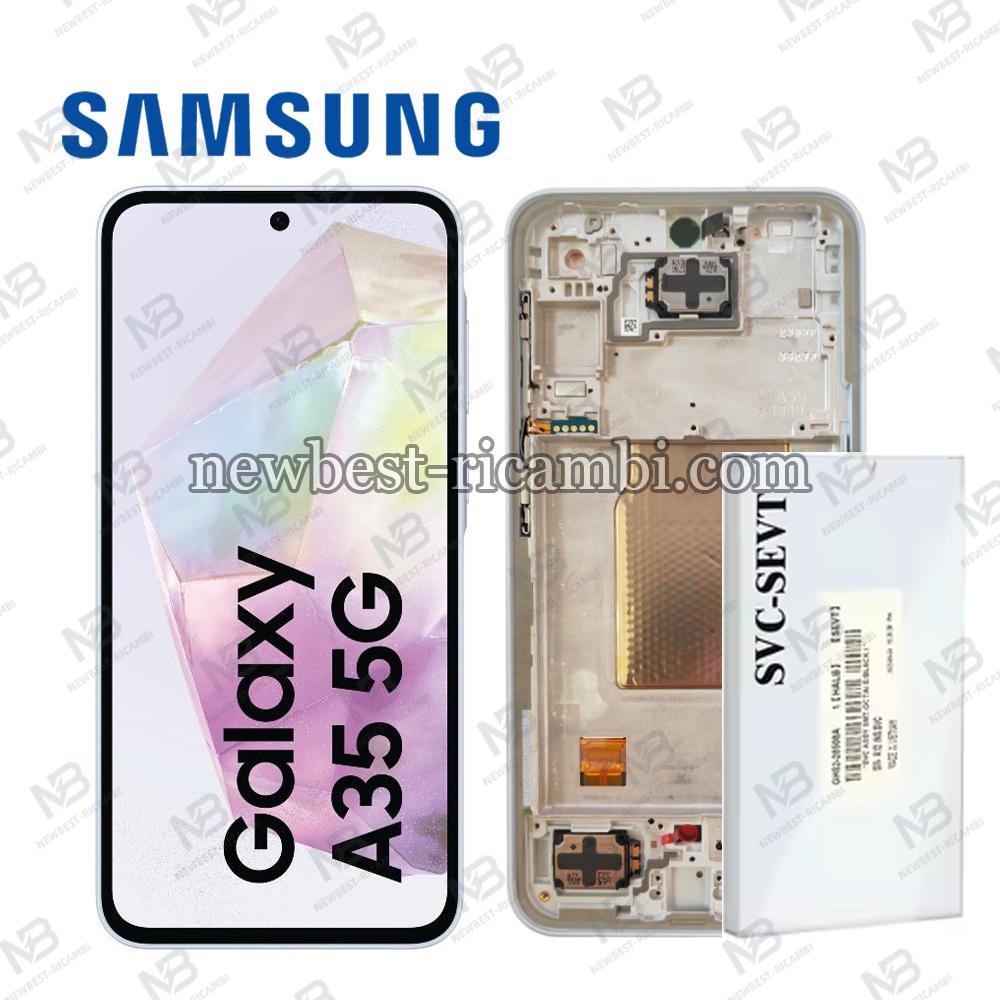 Samsung Galaxy A35 5G A356 Touch + Lcd + Frame Blue Service Pack