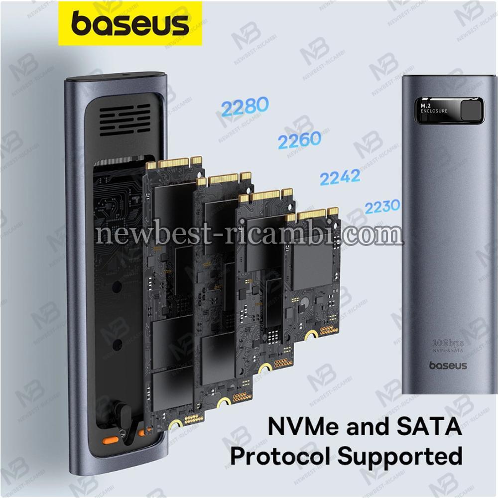 SSD Enclosure Baseus FlyJoy Series for M.2 NVMe / M.2 SATA Grey B00760600811-00 In Blister