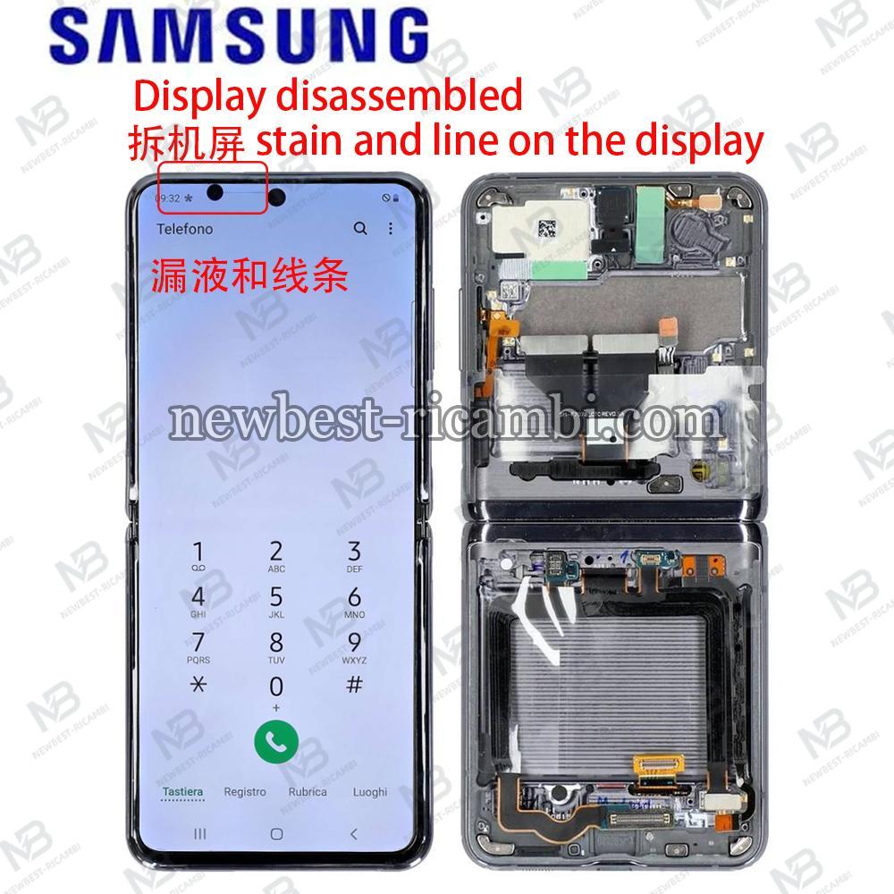 Samsung Galaxy Z Flip 5G F707 Touch + Lcd + Frame Black Disassembled Grade D