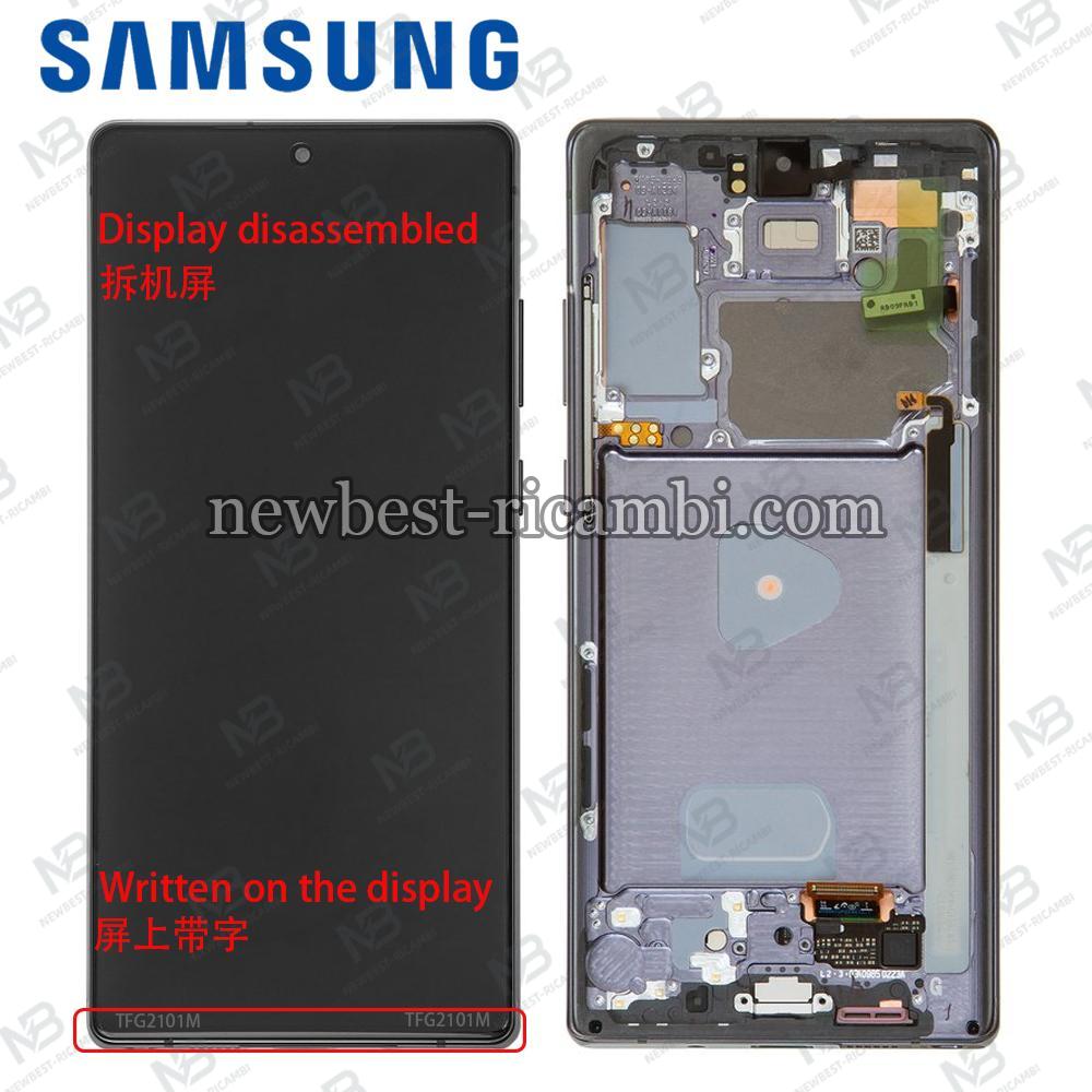 Samsung Galaxy Note 20 5G N980 / N981 Touch + Lcd + Frame Grey Disassembled Grade A