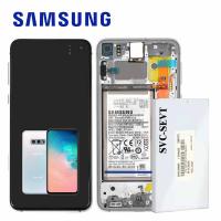Samsung Galaxy S10E G970f Touch+Lcd+Frame Battery Prism White Service Pack