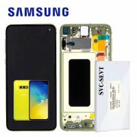 Samsung Galaxy S10e G970f Touch+Lcd+Frame Yellow Service Pack