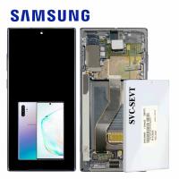 Samsung Galaxy Note 10 Plus N975 / N976 Touch + Lcd + Frame Aurora Glow Silver Service Pack