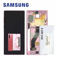 Samsung Galaxy Note 10 N970 Touch+Lcd+Frame Pink Service Pack