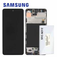 Samsung Galaxy A51 A515f Touch + Lcd + Frame Black Service Pack