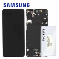 Samsung Galaxy A71 A715f Touch+Lcd+Frame Black Service Pack