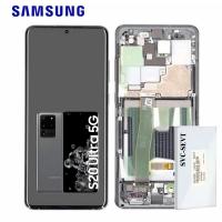 Samsung Galaxy S20 Ultra 5G G988 Touch+Lcd+Frame Grey Service Pack