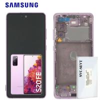 Samsung Galaxy S20 FE G780/G781 Touch+Lcd+Frame Purple Service Pack