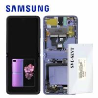 Samsung Galaxy Z Flip F700 Touch + Lcd + Frame Violet Service Pack