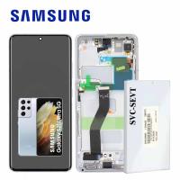 Samsung Galaxy S21 Ultra G998 Touch + Lcd + Frame Phantom Silver Service Pack