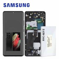 Samsung Galaxy S21 Ultra G998 Touch+Lcd+Frame Phantom Black Service Pack