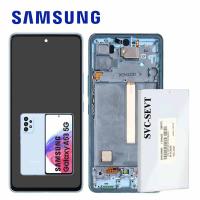 Samsung Galaxy A536 A53 5G Touch+Lcd+Frame Blue Service Pack