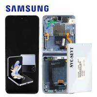 Samsung Galaxy Z Flip 4 F721 Touch + Lcd + Frame Blue Service Pack