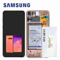 Samsung Galaxy S10e G970f Touch+Lcd+Frame Battery Pink Rosegold Service Pack