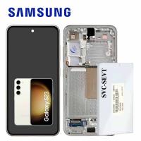 Samsung Galaxy S23 S911 Touch+Lcd+Frame Cream Service Pack