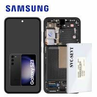 Samsung Galaxy S23 S911 Touch+Lcd+Frame Black Service Pack