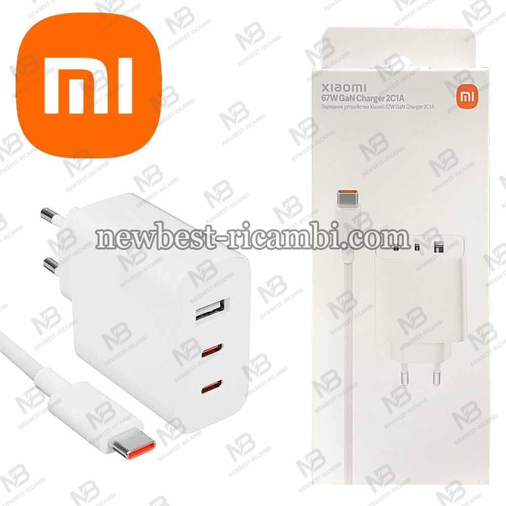 Xiaomi Wall Charger 2C1A GaN 67W 3.25A 1 x USB-A - 2 x USB-C BHR7493EU White Original in Blister