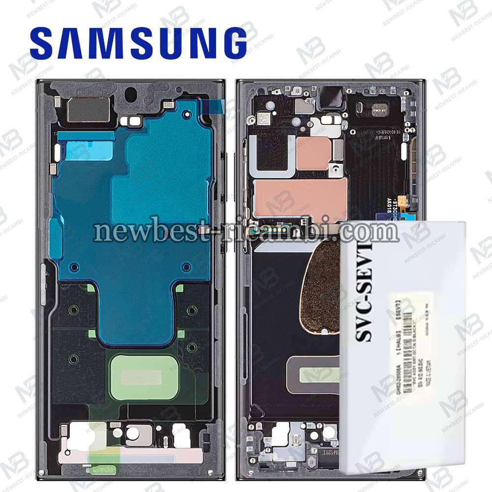 Samsung Galaxy S23 Ultra S918 Middle Frame + Side Key Graphite Service Pack