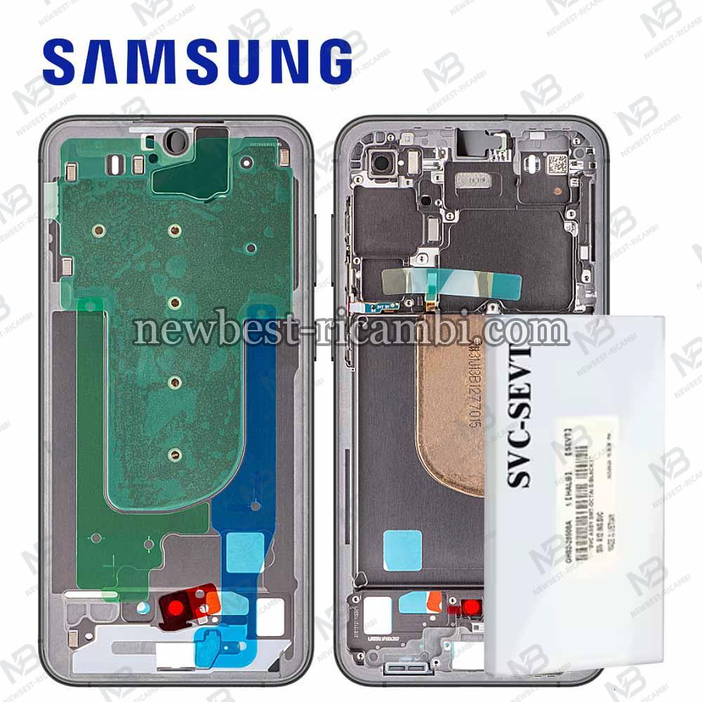 Samsung Galaxy S23 FE S711 Middle Frame + Side Key Graphite Service Pack