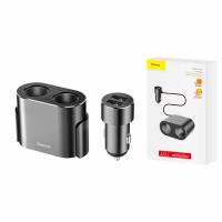 Baseus Car Charger 80W 3.1A 2 x Extender - 2 x USB-A Grey CRDYQ-01 in Blister