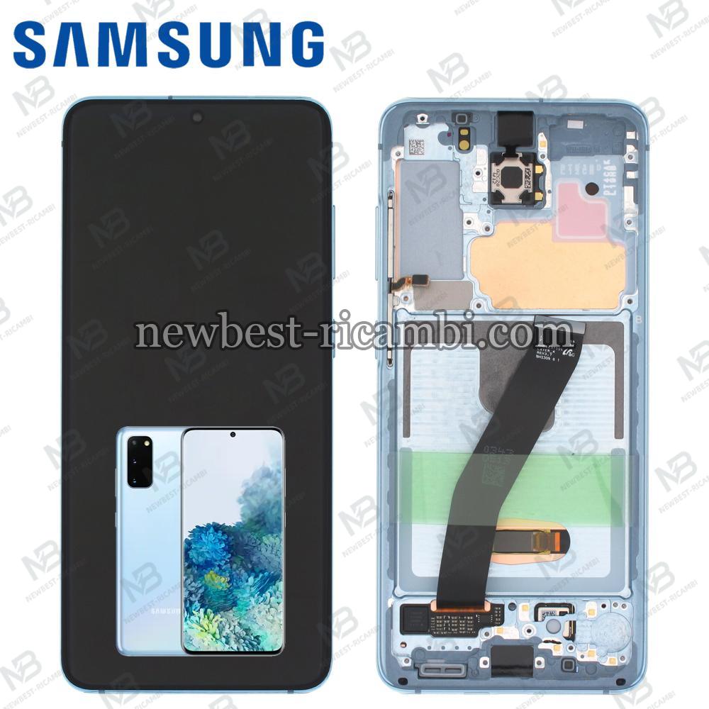 Samsung Galaxy S20 G980f G981 Touch + Lcd + Frame Blue Service Pack