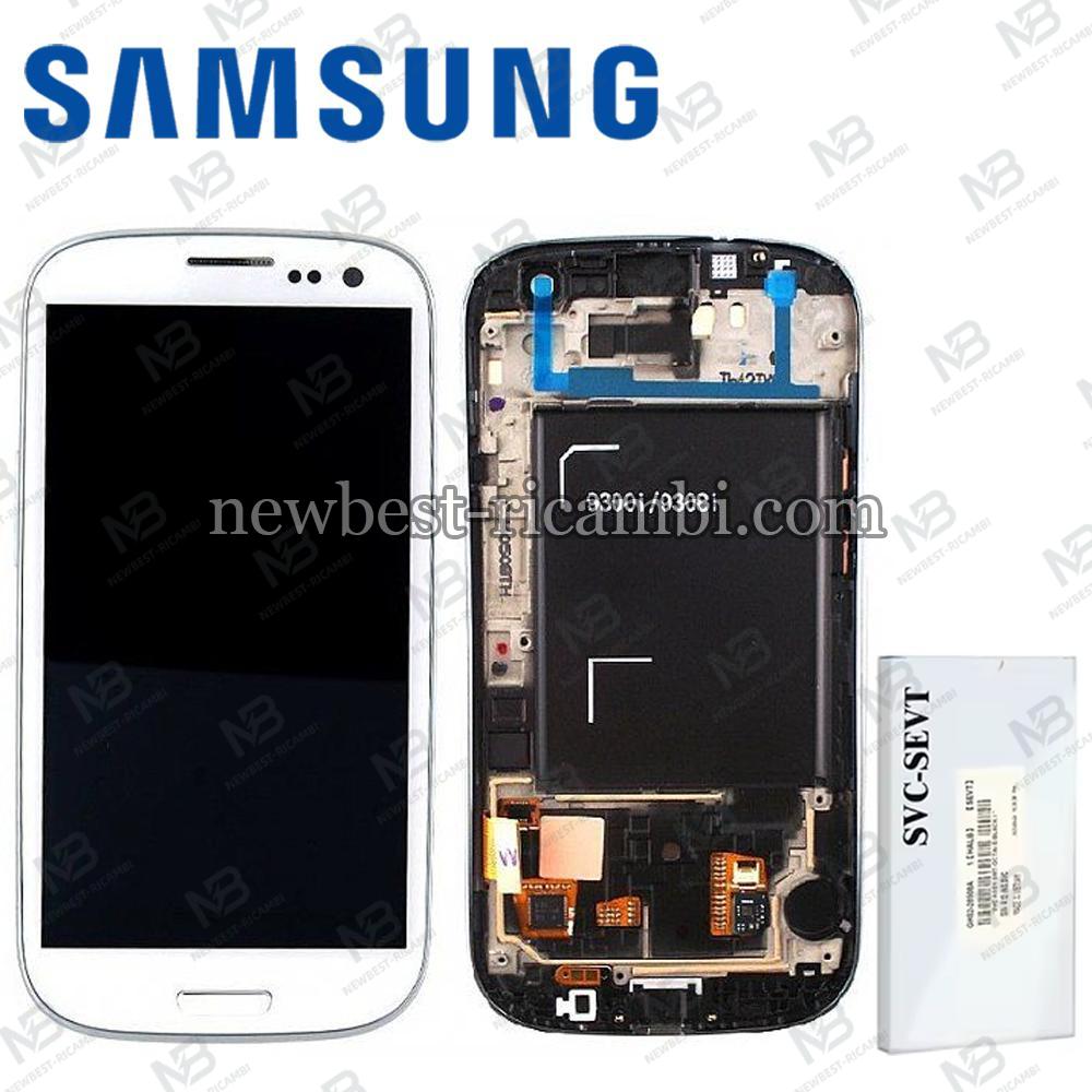 Samsung Galaxy S3 Neo i9301 i9300i Touch + Lcd + Frame White Service Pack