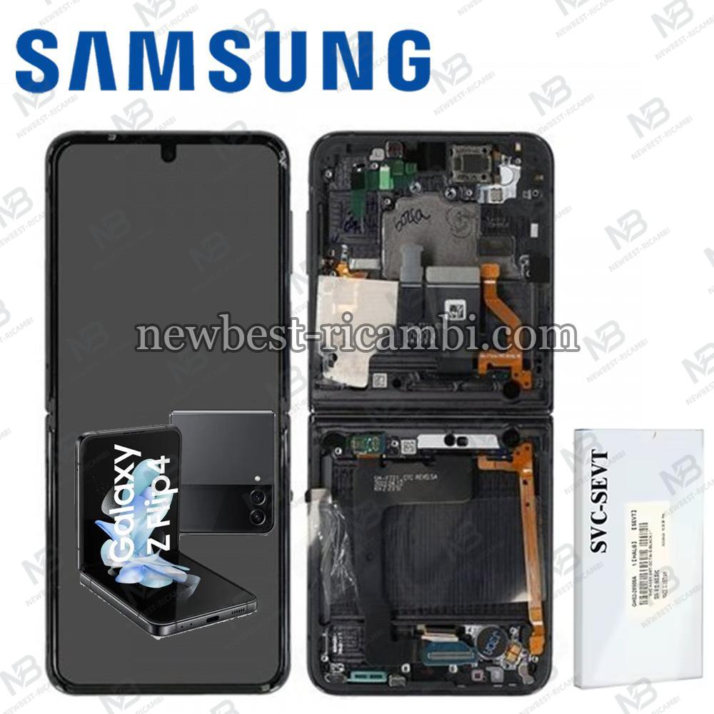 Samsung Galaxy Z Flip 4 F721 Touch + Lcd + Frame Black Service Pack