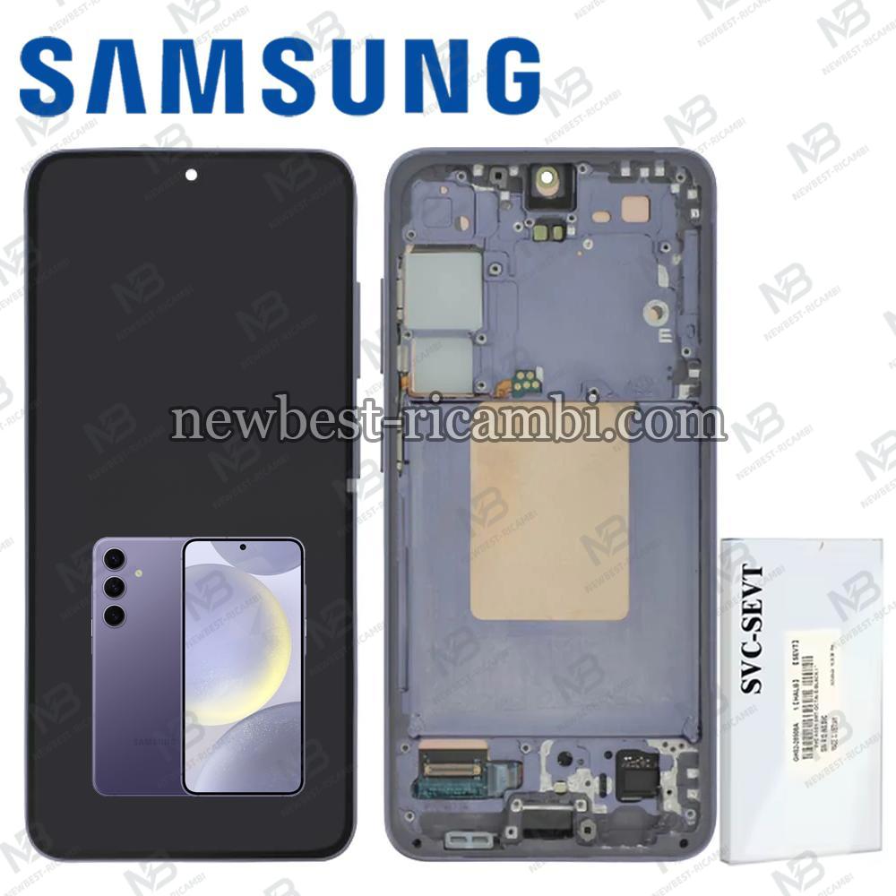 Samsung Galaxy S24 S921 Touch + Lcd + Frame Violet Service Pack